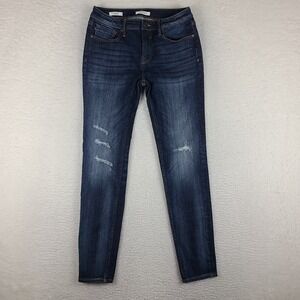 VIGOSS Jeans Womens 29x30 Blue Jagger Skinny Distress Dark Wash Denim